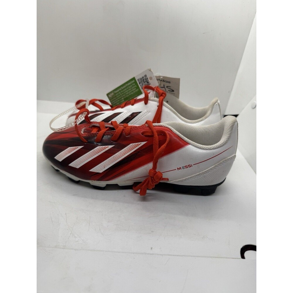 Adidas F10 Messi FG Soccer Cleats Youth size 3.5 White Red